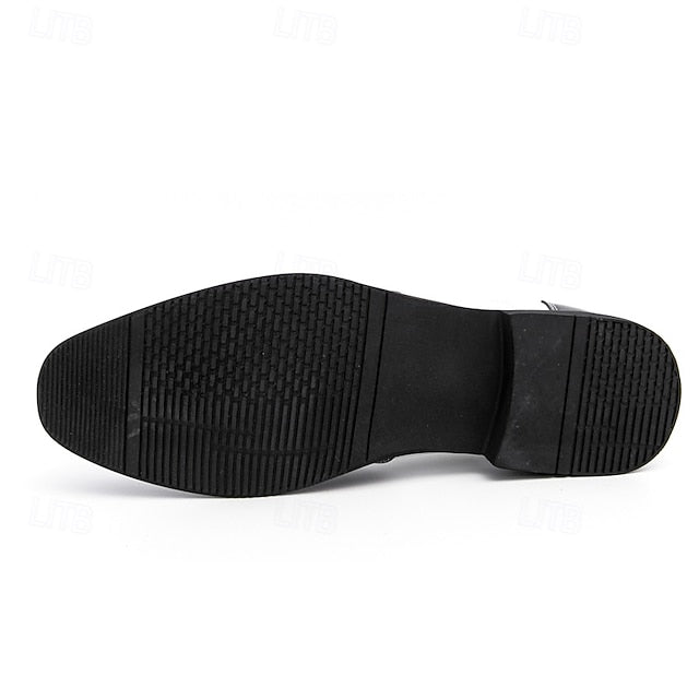 Men's and Leather Black Patent Gold Oxford with Shoes