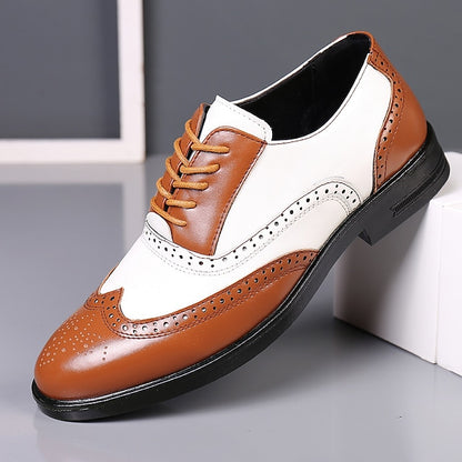 and White Oxford Shoes Wingtip Burgundy Brogue Men's