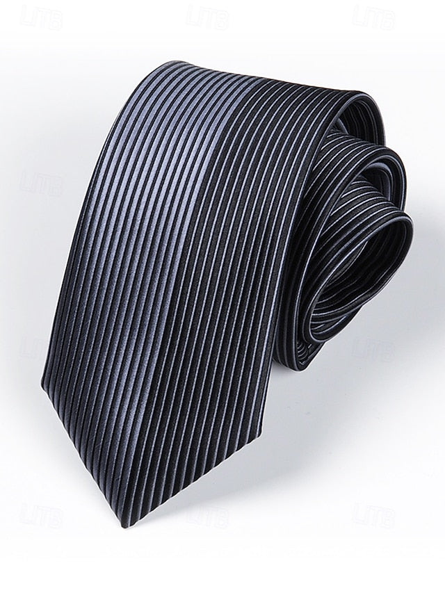 Positioning Tie Pattern 6cm Narrow - Stripe Men's