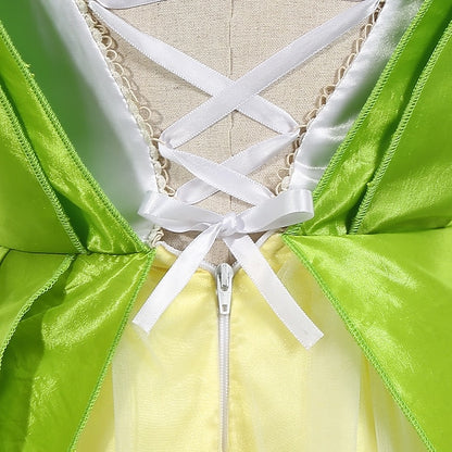 Theme Fairytale Dress Tinker Bell Girl Flower Tiana Princess
