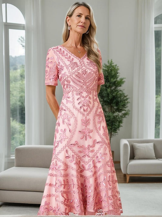 Elegant Mother V Bride of Vintage Dress the A-Line Party