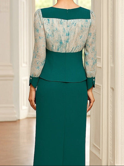 Elegant Bride the Mother Sets Formal Dress Piece of Two