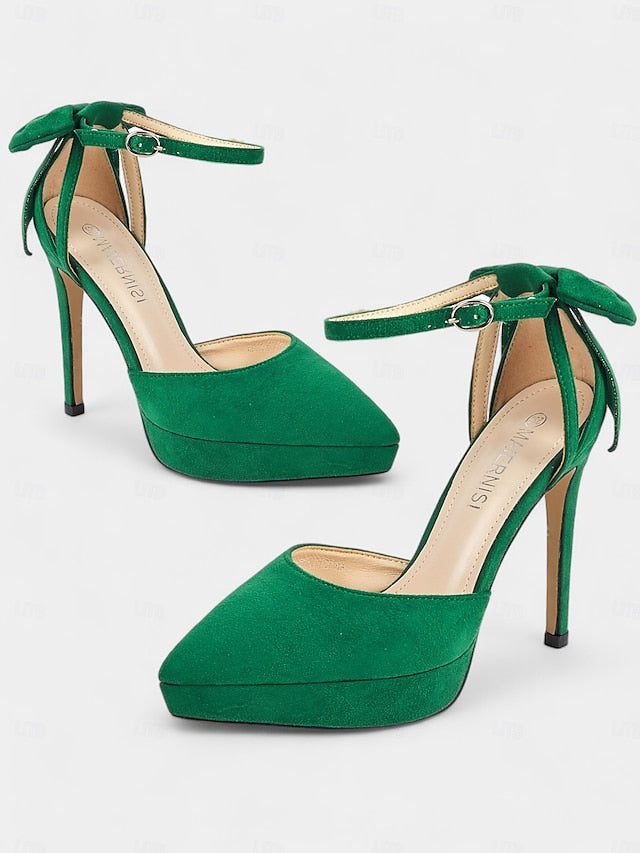 with Ankle Strap Platform Heels Elegant Stiletto Women's