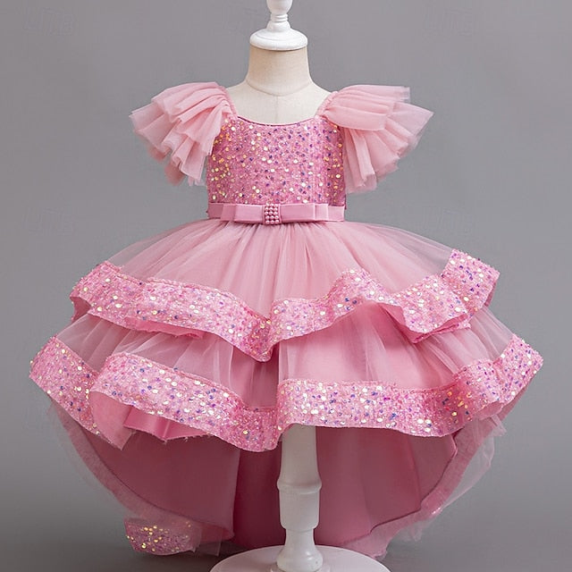 Special Sleeveless Sequin Party Dress Girls' Kids Wedding