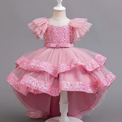 Special Sleeveless Sequin Party Dress Girls' Kids Wedding