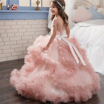 Girls' Girl Flower Kid's Princess Dress