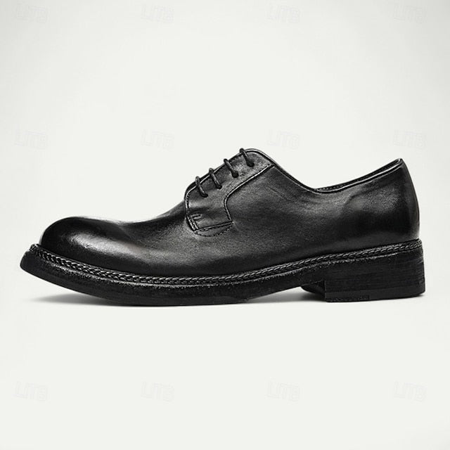 Goodyear Men's Clean with Derby Shoes Welt Leather and Tan