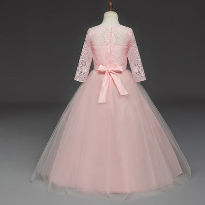 Girl 3-13 Lace Prom Dress Kids Princess Flower Years