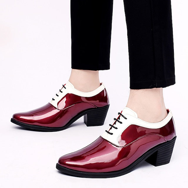 White Faux Red Shoes Patent Oxford – and Leather Men's