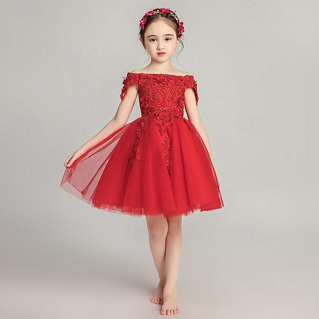 3/4 Toddler Dress Flower Girls' Sequin Girl Party