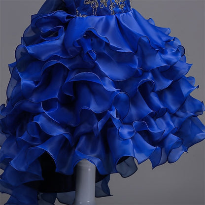 Floral Ruffle Kids Wedding Girls' Summer Dress 4-13 Party