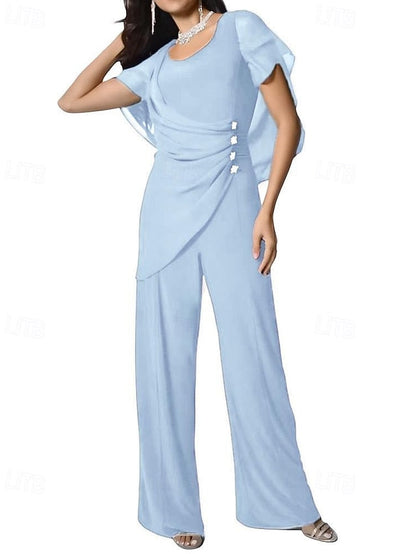 Jumpsuit Elegant of Cape Dress Pantsuit Mother / Bride the