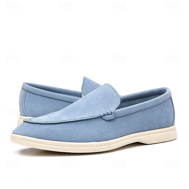 Slip-On Men's Loafers Casual Breathable Faux Blue – Light