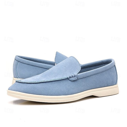 Slip-On Men's Loafers Casual Breathable Faux Blue – Light