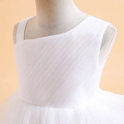 Solid Sleeveless Formal Kids Party Dress Girls' Color