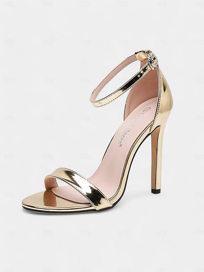Wedding Metallic Stiletto Heel Sleek – for Sandals Women