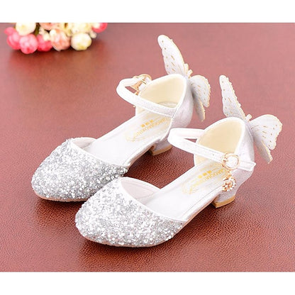 – Sparkling Girls' Flats Butterfly-Embellished Ballet