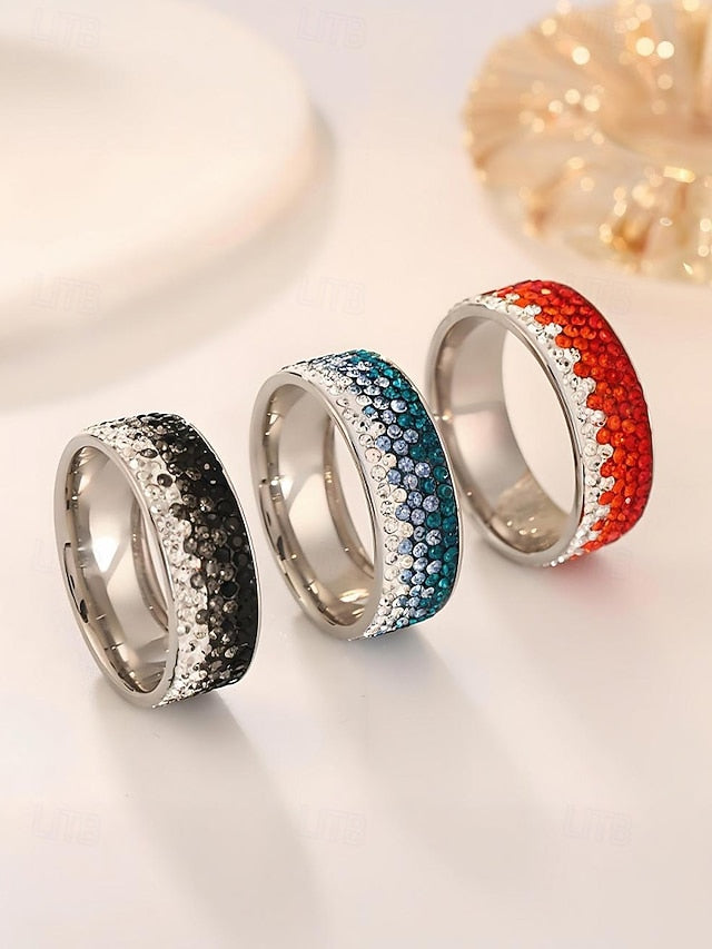 Red Stylish Ring Stainless Steel Christmas Men's –