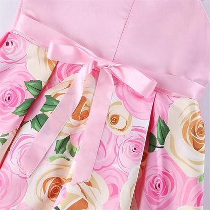 Sleeveless Summer Dress Girls' Easter 3D Party Flower