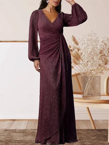 the Guest of A-Line Wedding Elegant Mother Bride Dress V Sweet