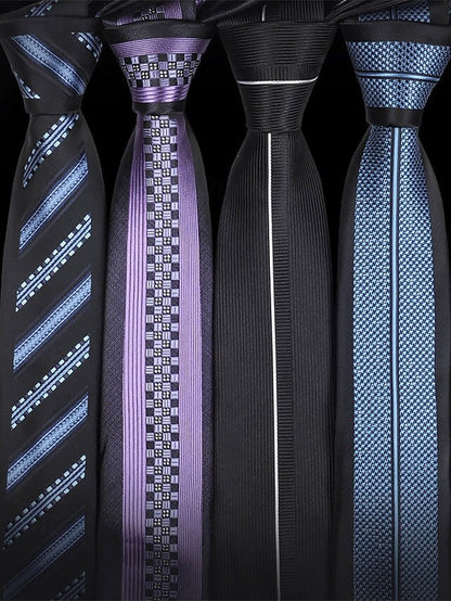 Positioning Tie Pattern 6cm Narrow - Stripe Men's
