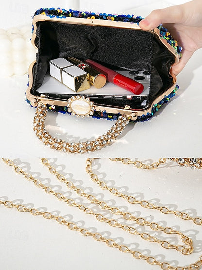 – Women's Bag Evening Embellished Sequin Vintage Clutch