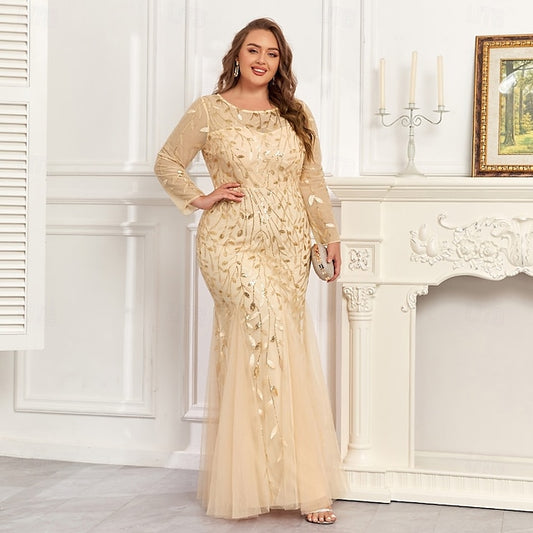 Dress Gown Trumpet Mermaid Evening Floor Formal Sparkle /