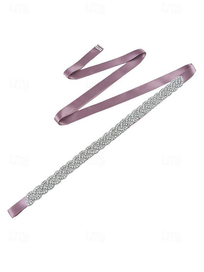 – Rhinestone Bridal Dress Elegant Wedding Waistband Crystal