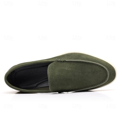 Slip-On Men's Loafers Casual Breathable Faux Blue – Light