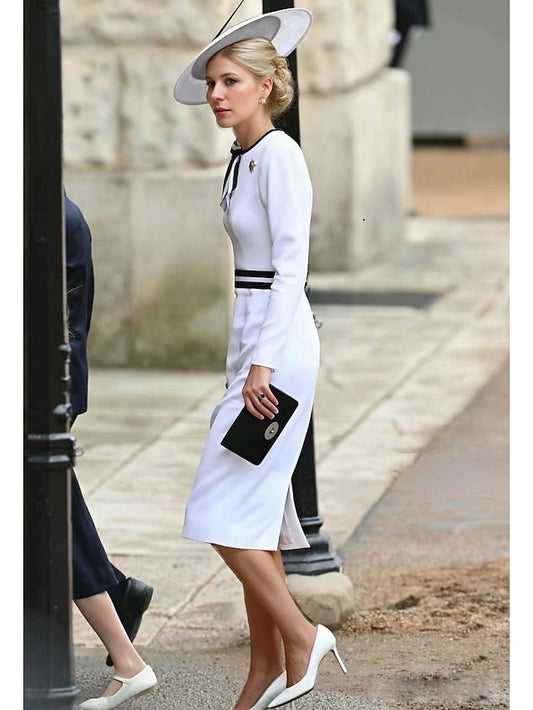 Elegant Bride Dress the Mother Casual of Crew Vintage Neck
