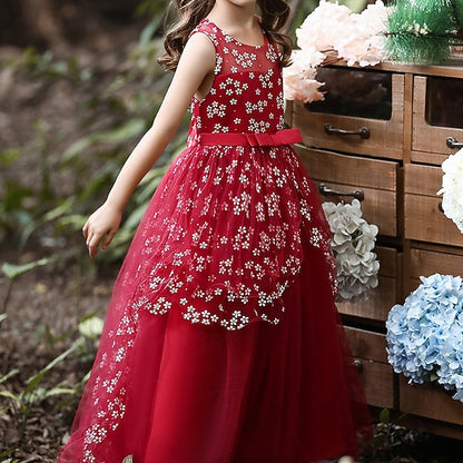 Cosplay Kids Dress Solid Party Girls' Color