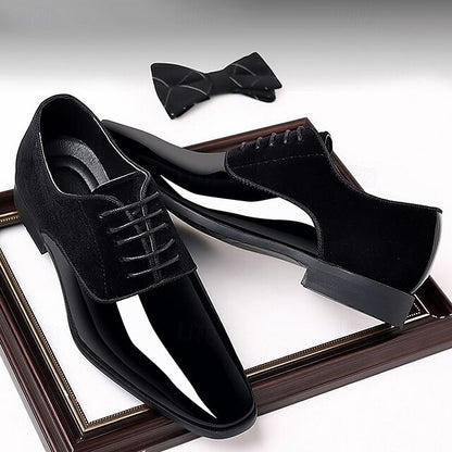 Shoes with Men's Patent Leather Blue Navy Oxford