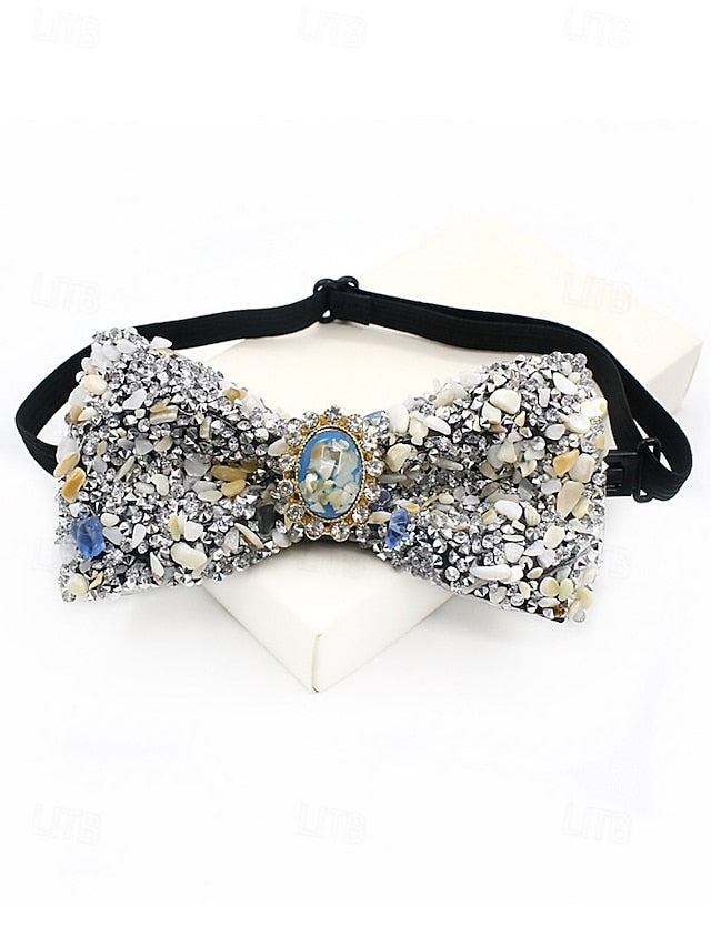 Adjustable Luxury Men's – Gemstone with Strap Bow Tie