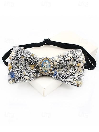 Adjustable Luxury Men's – Gemstone with Strap Bow Tie