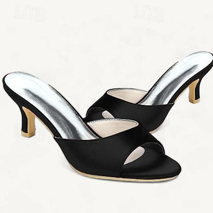 Women's Wedding Sandals Open Toe Heel Shoes Kitten