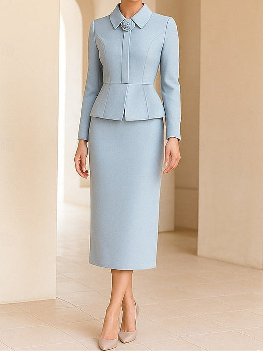 Mother the Vintage / Dress of Column Bride Elegant Shirt Sheath