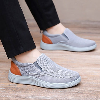 Slip-On Navy – Stretch Breathable Men's Knit Sneakers