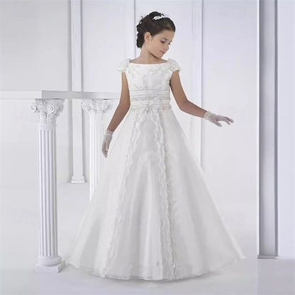 Kid's Girl Girls' Dress Flower Lace Formal