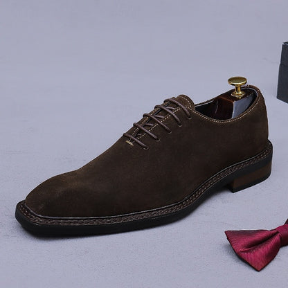 Oxford Men's Shoes Genuine Leather - Suede Cowhide