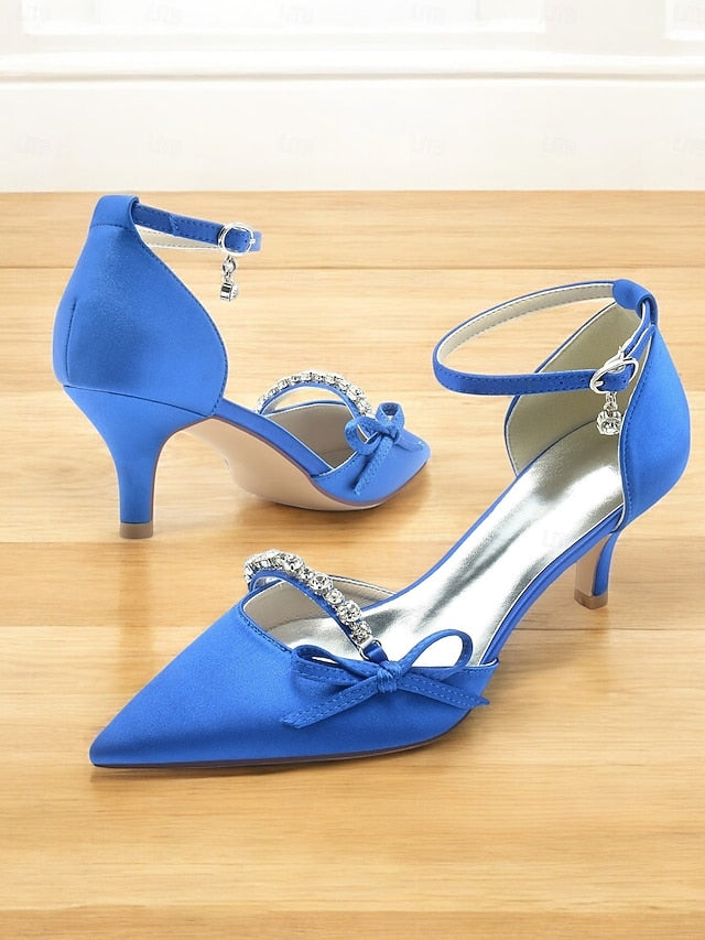 Kitten Shoes for Wedding Elegant Women – Heel Pointed-Toe