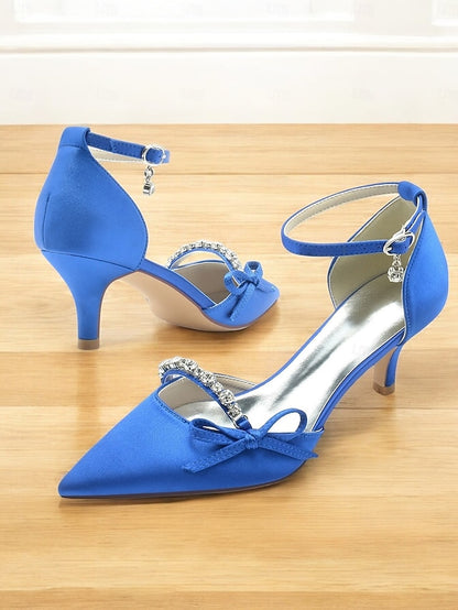 Kitten Shoes for Wedding Elegant Women – Heel Pointed-Toe