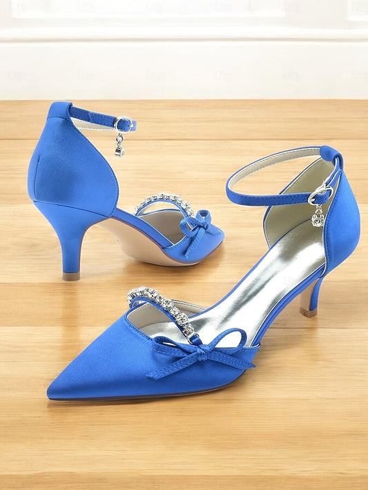 Kitten Shoes for Wedding Elegant Women – Heel Pointed-Toe