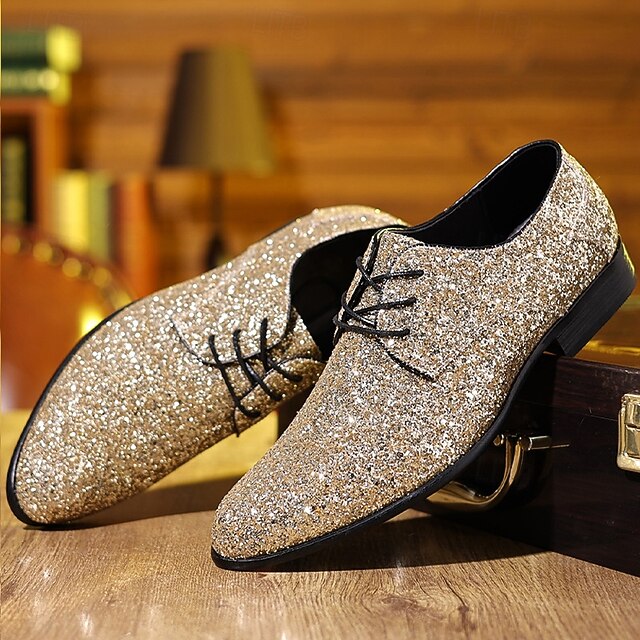 Lace-up Bold Party Glitter Shoes – Men's Statement Purple