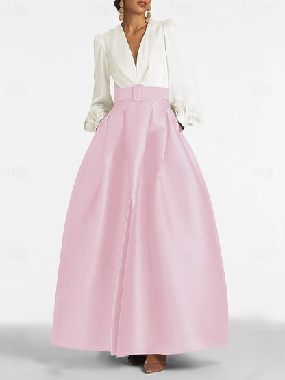 Split Evening Guest High Formal Gown Dress A-Line Wedding Floor