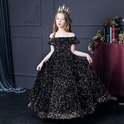 Girls' Dress Flower Gown Girl Evening Party