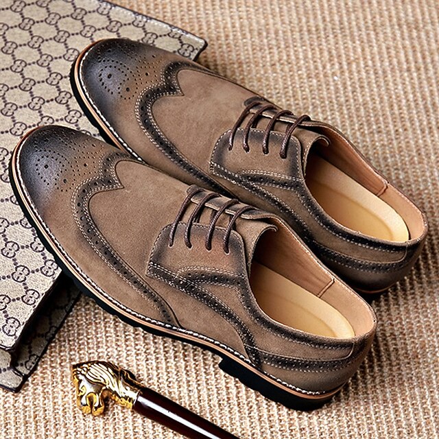 Derby Shoes Vintage – Brown Lace-Up Men's Brogue