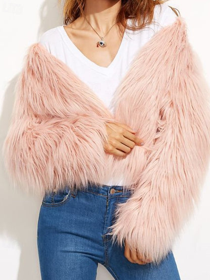 Comfortable Coat Leathers Fur Faux Warm Women's Furs