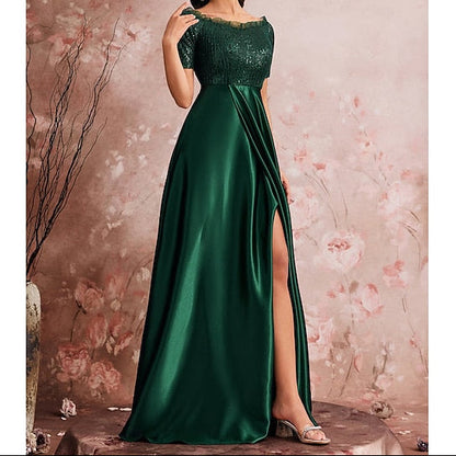 Mother A-Line Sparkle Dress the Evening Gown of Bride Formal