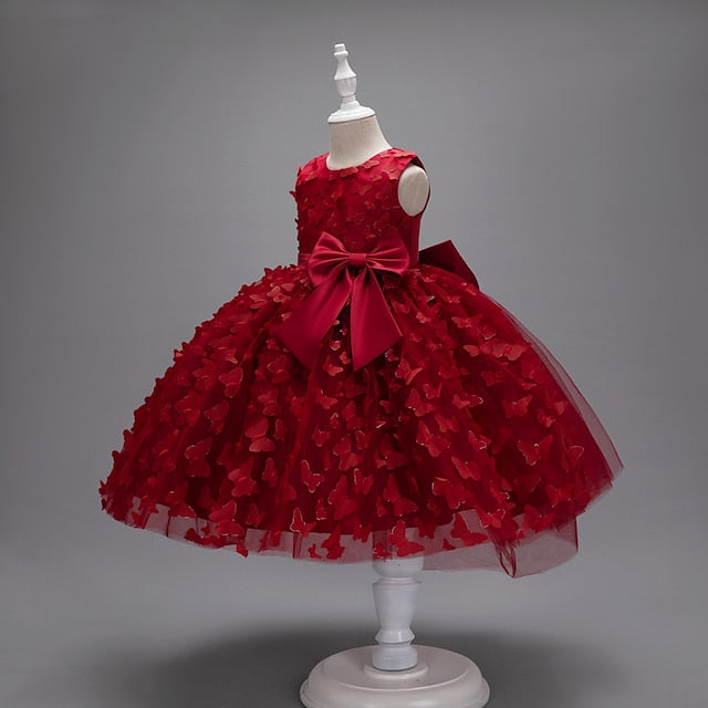 Kids Party Butterfly Dress Girl Flower Girls'