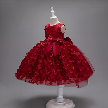 Kids Party Butterfly Dress Girl Flower Girls'